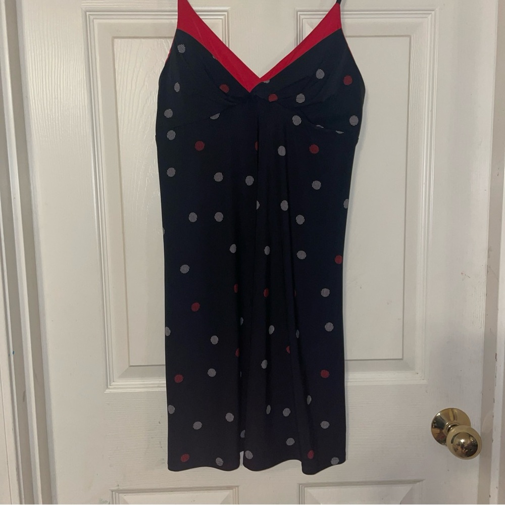 Alfiani Intimates Polka‎ Dot Red And Black Slip Nightgown Chemise Size S